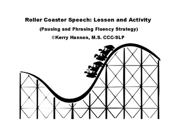 Roller Coaster Speech Fluency Stuttering Lesson