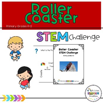 Preview of Roller Coaster Summer STEM Challenge - Kindergarten, K, First, 1st, Second, 2nd