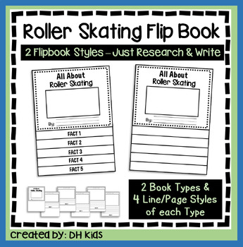 Preview of Roller Skating Report Book, Sports Research Writing Project, Physical Education