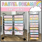 Rolling Cart Labels | 10 12 Drawer Cart Labels | Pastel Dr