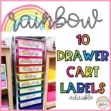 Rolling Cart Labels Rainbow