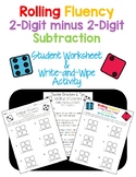 Rolling Fluency 2-Digit minus 2-Digit Subtraction