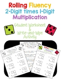 Rolling Fluency 2-Digit times 1-Digit Multiplication