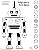Rolly Robot Beginning Math Printable Game (Pre-K- 2nd)