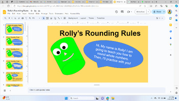 Preview of Rolly's Rounding Rules a fun lesson