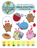 Cute Animal Clip Art Collection: 17 animals and all the ac