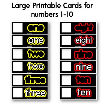 Large Printable Number Cards 1-10  Large printable numbers, Printable  numbers, Numbers 1 10