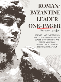 Preview of Roman/Byzantine Leader Research One-Pager