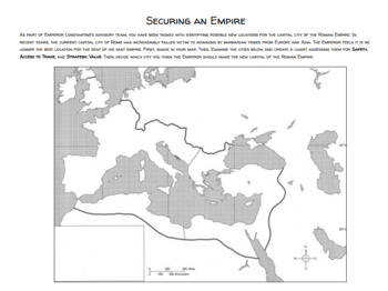 Roman/Byzantine Map Activity: Choose a New Capital for the Roman Empire