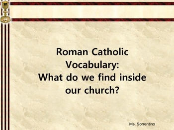 Preview of Roman Catholic Church Vocabulary