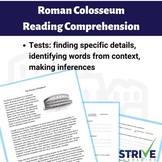 Roman Colosseum Reading Comprehension Worksheet