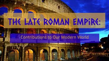Preview of Roman Contributions to Our Modern World: Editable Presentation w/ Guided Notes