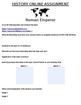 roman emperor assignment