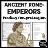 Roman Emperors ancient Rome Reading Comprehension Worksheet
