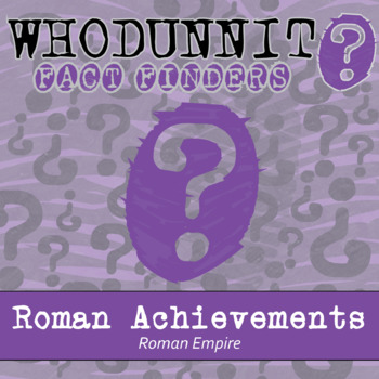 Preview of Roman Empire Achievements Whodunnit Activity - Printable & Digital Game Options