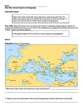 Preview of Roman Empire - Ancient Rome Geography Mini DBQ