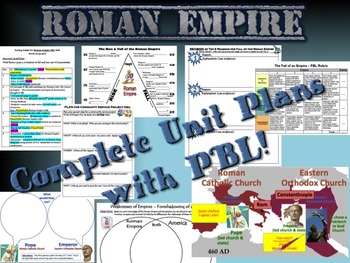 Preview of Roman Empire - COMPLETE UNIT PLANS with PBL, ANSWER KEY, & PowerPoints!