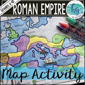 Preview of Roman Empire Map Activity (Print and Digital)