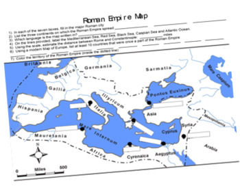 map of the roman empire assignment