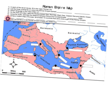 map of the roman empire assignment