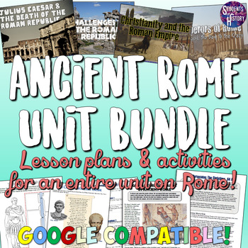 Preview of Ancient Rome Unit Plan Bundle: Activities, Map, Lessons, Projects