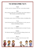 The Roman Empire Fun Facts Printables