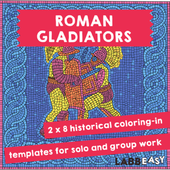 Preview of Roman Gladiators - Historical coloring-in templates for solo and group work