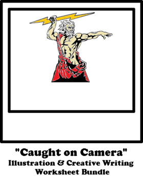 Preview of Roman Gods "Caught on Camera" Illustration and Creative Writing Bundle