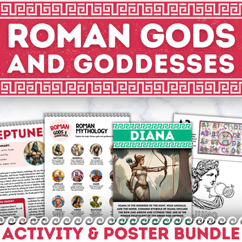 Preview of Roman Gods and Goddesses Mythology Bundle | Ancient Rome Activities Posters