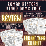 Roman History  Bingo Game Pack - End of Year or Unit Review