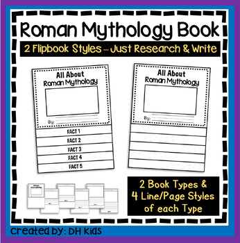 Preview of Roman Mythology Research, Myths Flip Book, Stories from Ancient Rome