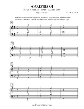 Preview of Roman Numeral Analysis 01 - Root Position Triads, Major Keys