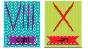 Roman Numeral Cards by Two Creative Teachers | Teachers Pay Teachers