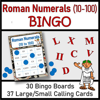 Preview of Roman Numerals (10-100) BINGO GAME | Printable and Ready to Go