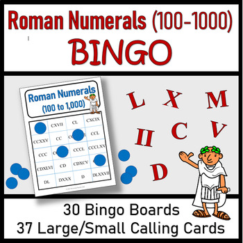 Preview of Roman Numerals (100-1000) BINGO GAME | Printable and Ready to Go
