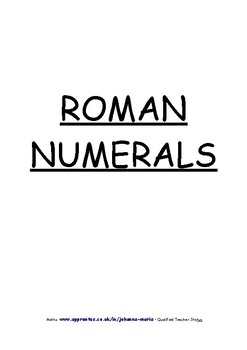 Preview of Roman Numerals