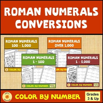 Preview of Roman Numerals Color By Code BUNDLE