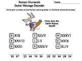 Roman Numerals Easter Math Activity: Message Decoder