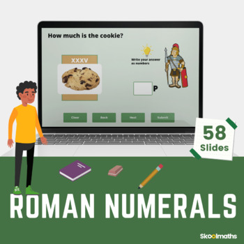 Preview of Roman Numerals Fourth Grade Interactive Lesson