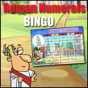 Preview of 'ROMAN NUMERALS' - 'Bingo' is an Enjoyable Roman Numerals Game - Heaps of Fun!