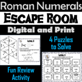 Roman Numerals Activity: Escape Room Math Breakout Game