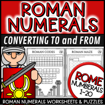 Roman Numerals Worksheets Poster and Puzzles by Kiwiland | TpT