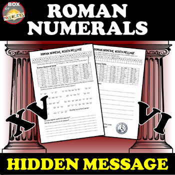 Preview of Roman Numerals Hidden Message: A Rome Activity involving Roman numerals.