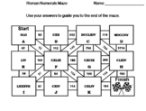 Roman Numerals: Math Maze