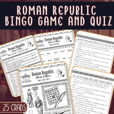 Roman Republic Bingo Game and Quiz