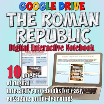 Preview of Roman Republic Google Drive Digital Interactive Notebook Activities & Projects