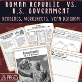 Roman Republic  VS. U.S. Government: Lesson, Activities, W