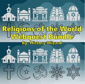 Preview of Religions of the World Webquest Bundle