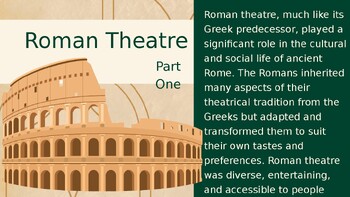 Preview of Roman Theatre History Unit with Follow Up Questions