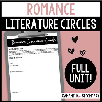 Preview of Romance Genre Literature Circles or Choice Reading Unit